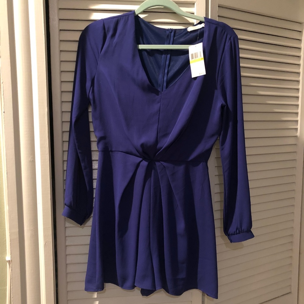 Blue long sleeve romper